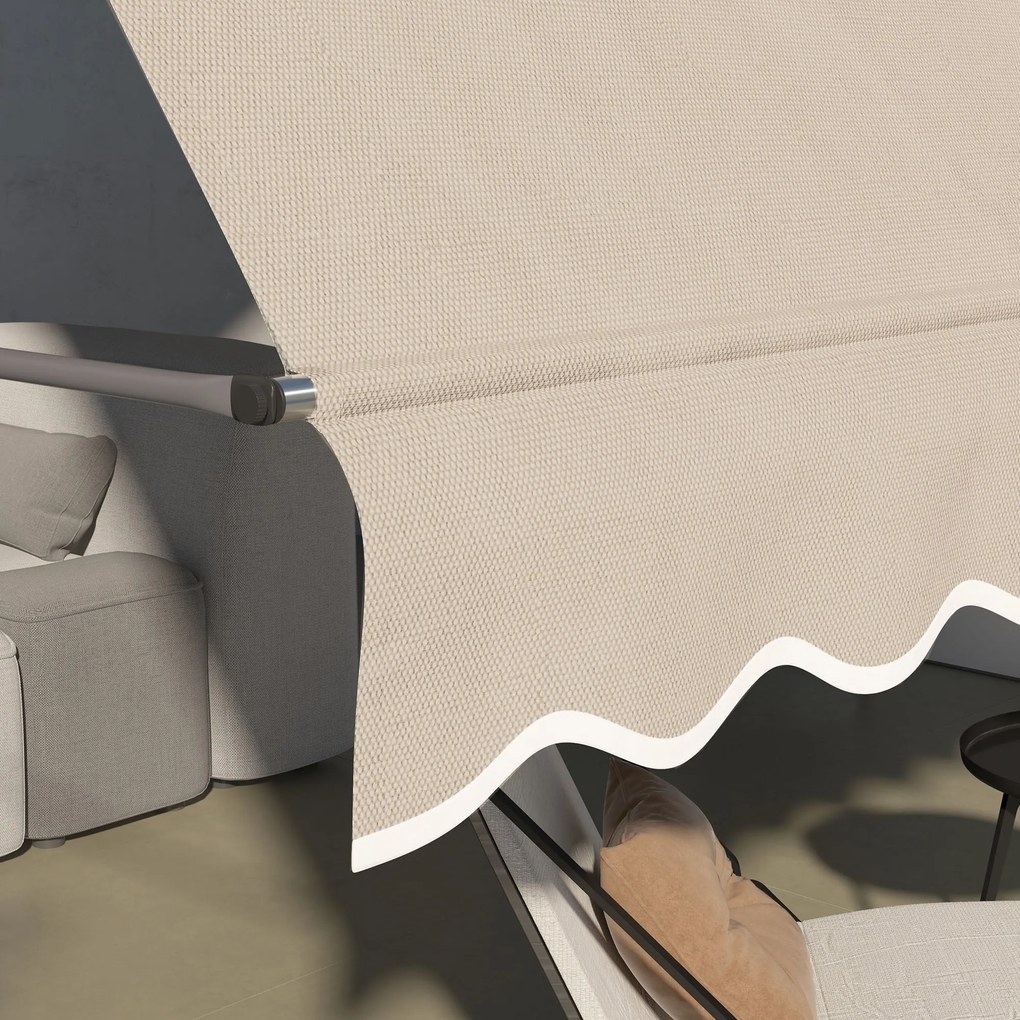 Toldo Manual Retrátil com Manivela 350x120x210-300 cm Toldo para Varan