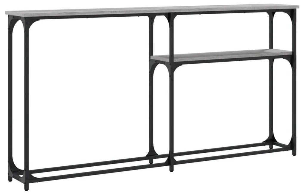 Mesa consola 145x22,5x75cm derivados de madeira cinzento sonoma