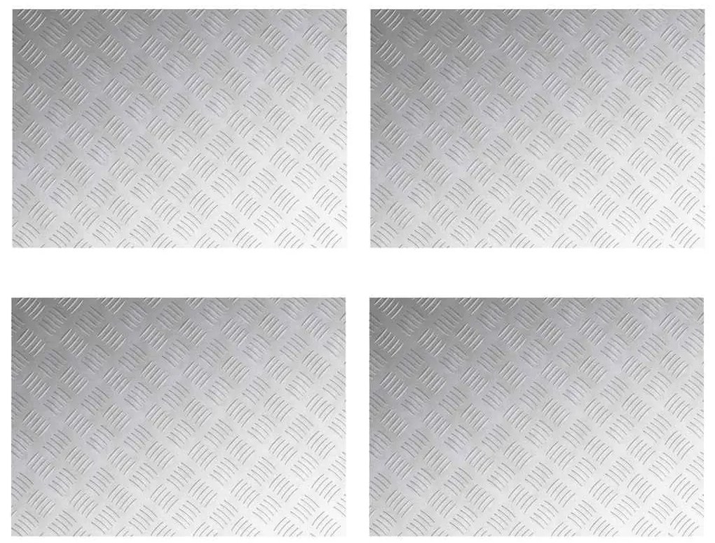 Placas de Alumínio Antiderrapante vidaXL 4 pcs 70x50 cm
