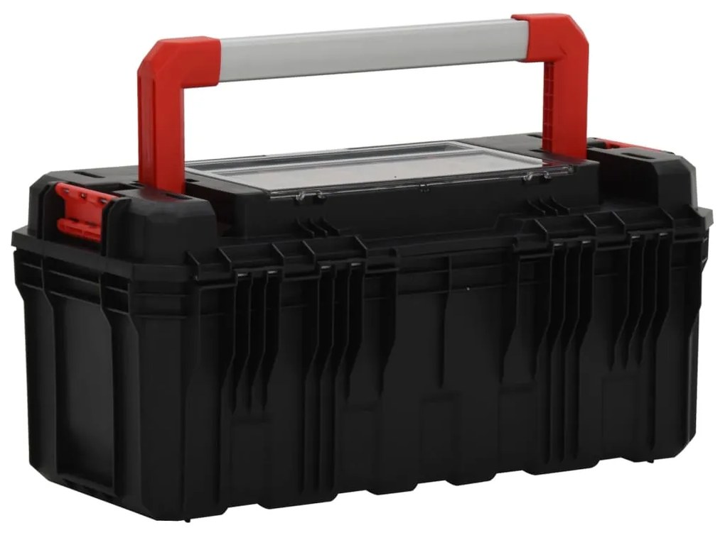 Caixa de ferramentas 55x28x26,5 cm preto e vermelho
