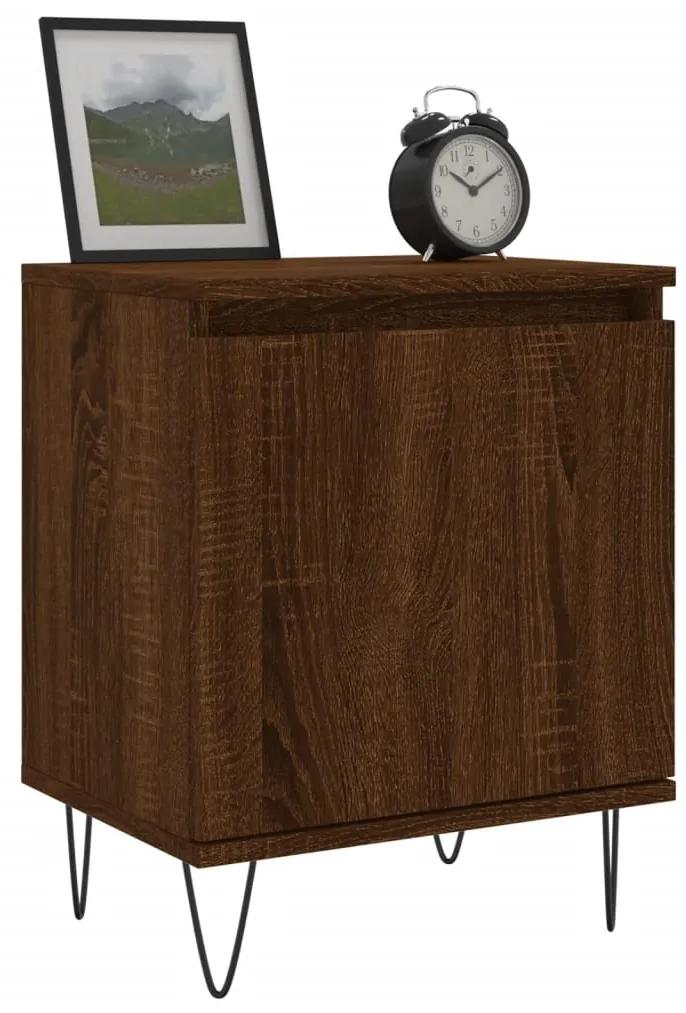 Mesa de cabeceira 40x30x50 cm deriv. madeira carvalho castanho