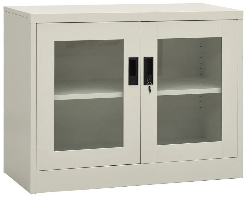 vidaXL Armário de escritório 90x40x70 cm aço cinzento-claro