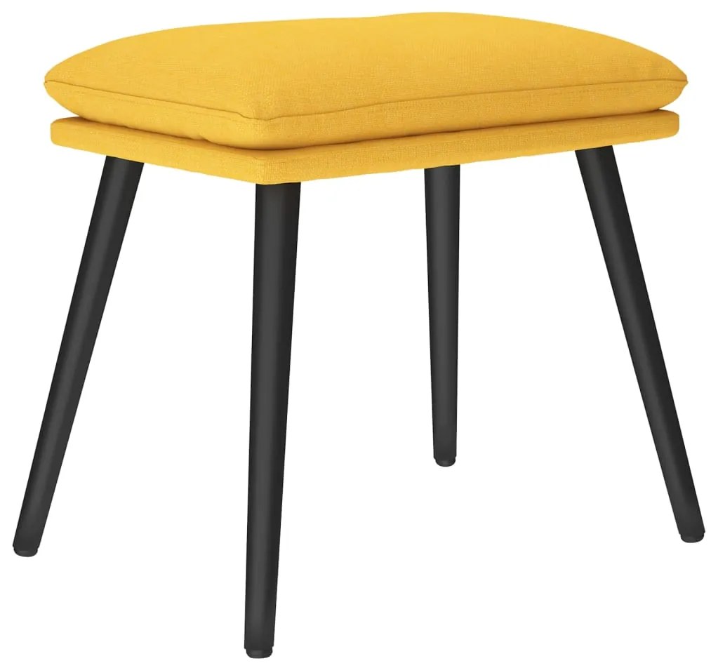 Poltrona Gale de Descanso com Apoio de Pés - Amarelo Mostarda - Design