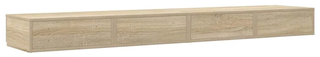 Gavetas de Cama Carvalho Sonoma 200x36,5x16,5 cm Madeira Revestida