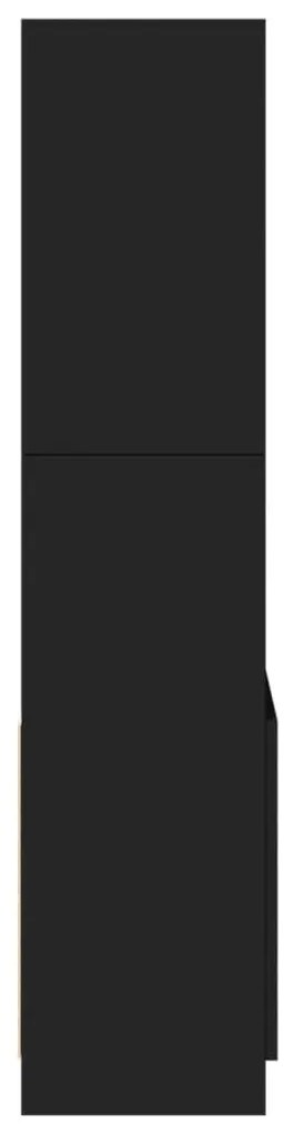 Armário alto 63x33x140 cm derivados de madeira preto