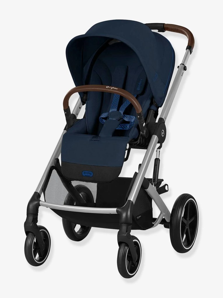 Carrinho de bebé todo o terreno, Balios S Lux 2024 - Chassis preto e assento Moon Black - CYBEX azul-noite