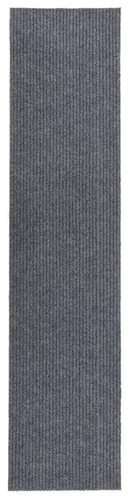 vidaXL Tapete/passadeira de entrada 100x450 cm cinzento