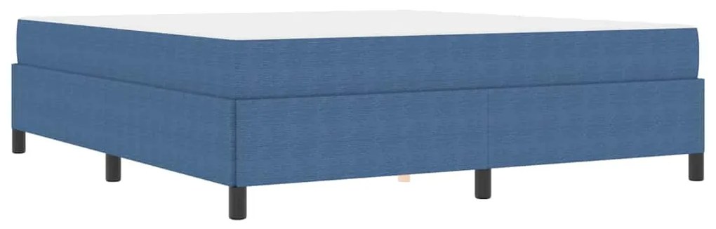 Estrutura da Cama Azul 180 x 200 cm Tecido de veludo côtelé