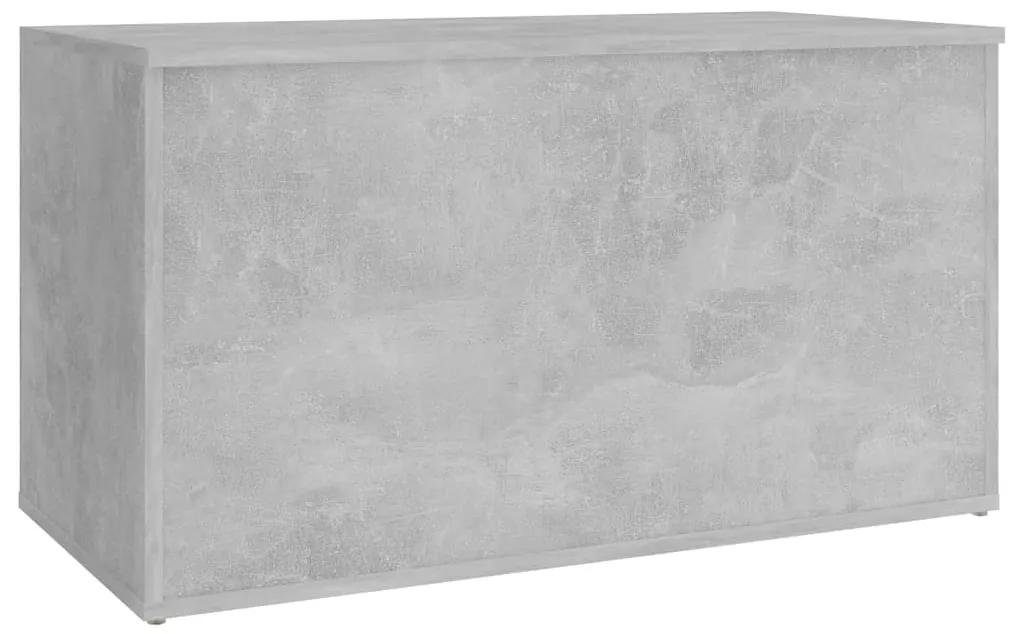Arca de arrumação 84x42x46 cm madeira processada cinza cimento