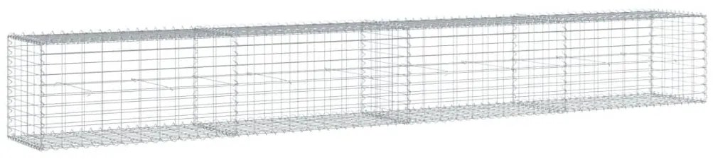 Cesto gabião com cobertura 400x50x50 cm ferro galvanizado