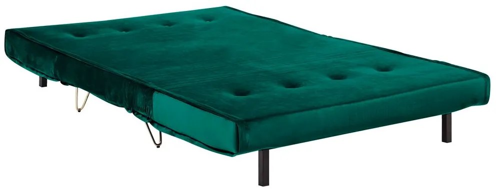 Sofá-cama de 2 lugares em veludo verde escuro VESTFOLD Beliani