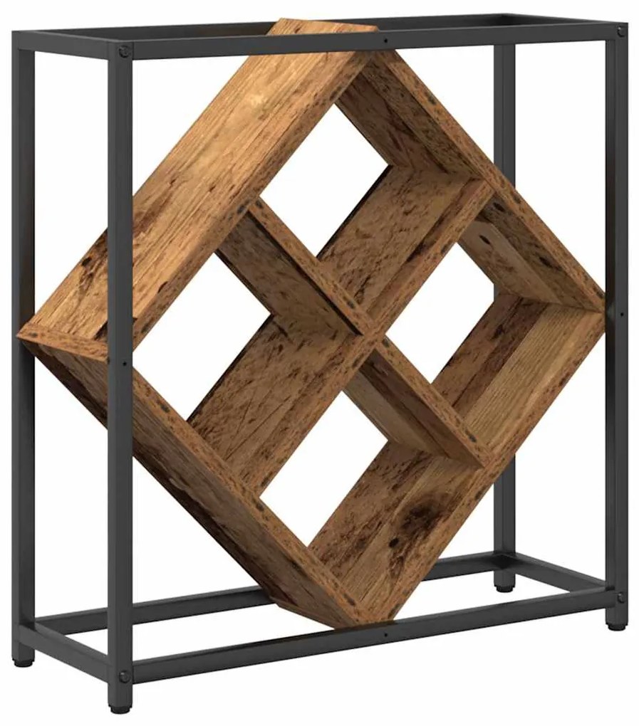 Rack de Vinho Madeira Velha 51x18x52,5 cm Madeira Engenharia