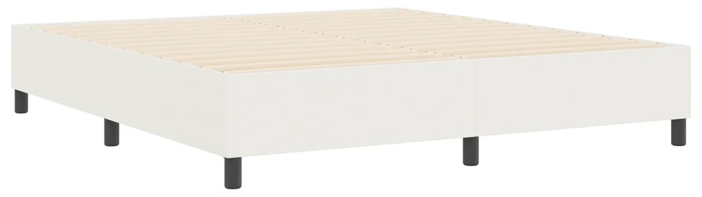 Cama Box Spring vidaXL Creme Super King em Tecido Corduroy