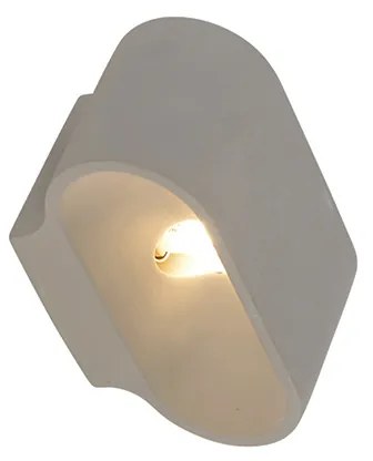 Candeeiro de parede oval inteligente concreto Incl. Zigbee G9 - Arles