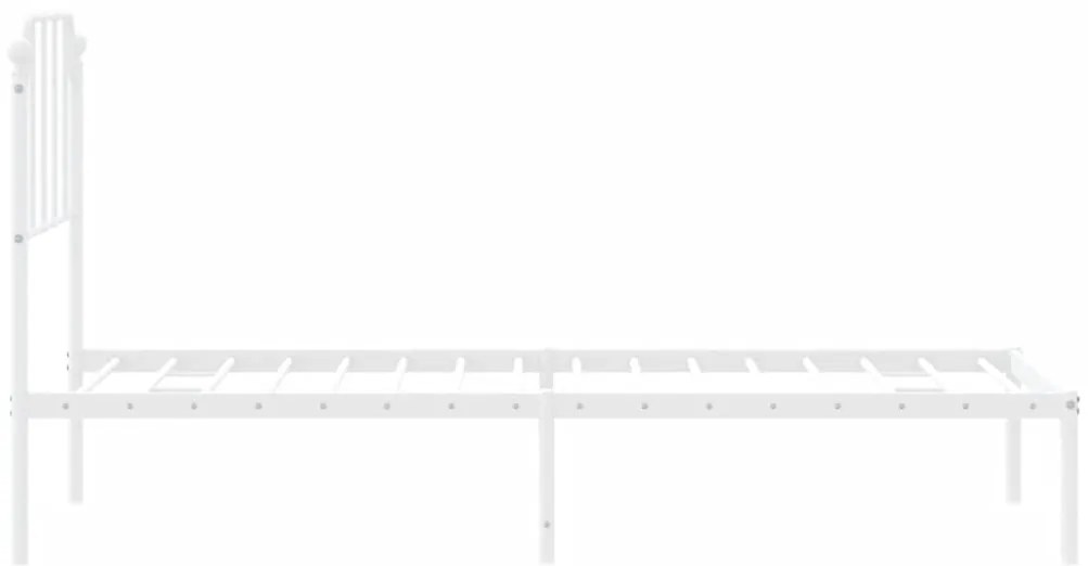 Estrutura de cama com cabeceira 80x200 cm metal branco