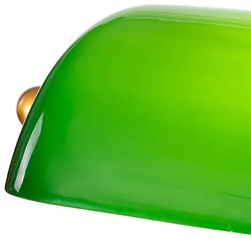 LED Candeeiro de pé inteligente Banker bronze com vidro verde incl. WiFi A60 - Banker