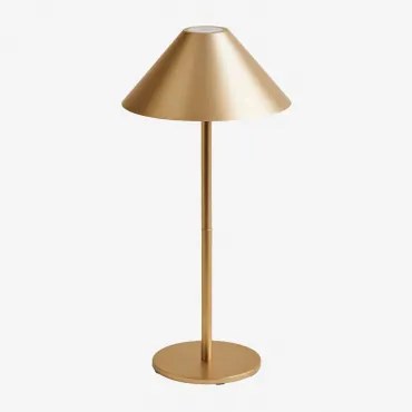 Lâmpada De Mesa Led Sem Fios Para Exterior Nebida Dourado - Sklum