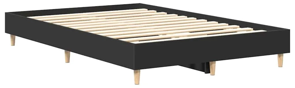 Estrutura de cama sem colchão 140x190 cm preto