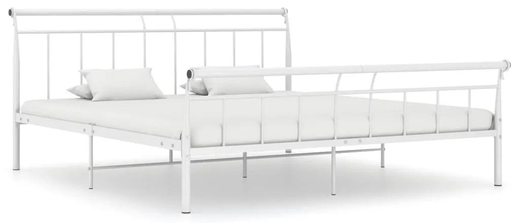Estrutura de cama 160x200 cm metal branco