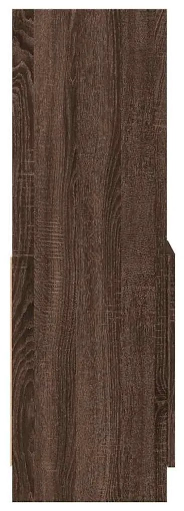Armário alto 92x33x100cm derivados de madeira carvalho castanho