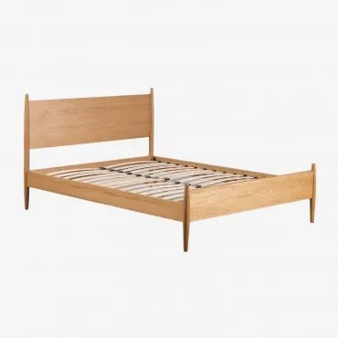Cama Em Madeira Indira Madeira Natural & 160 X 200 Cm - Sklum