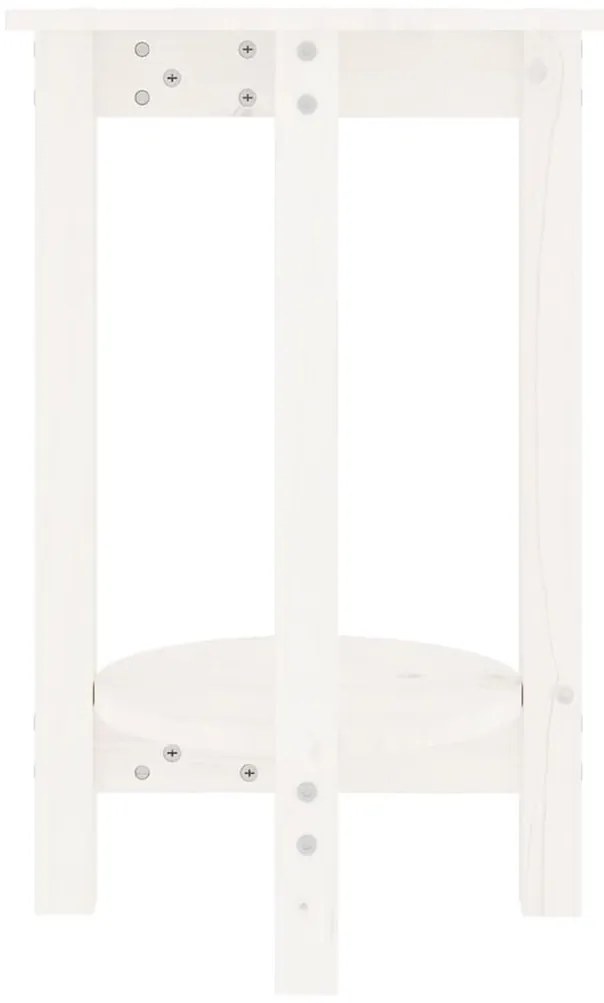 Mesa de centro Ø 40x60 cm madeira de pinho maciça branco