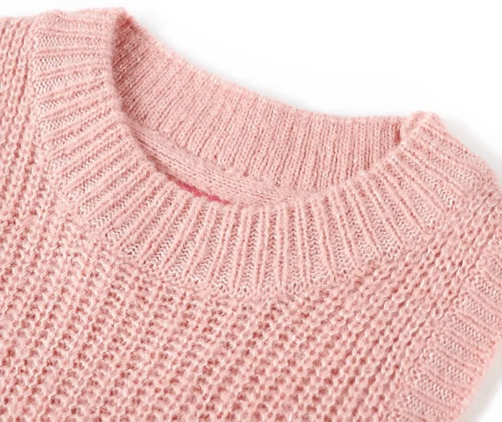 Colete de malha para criança rosa-claro 116