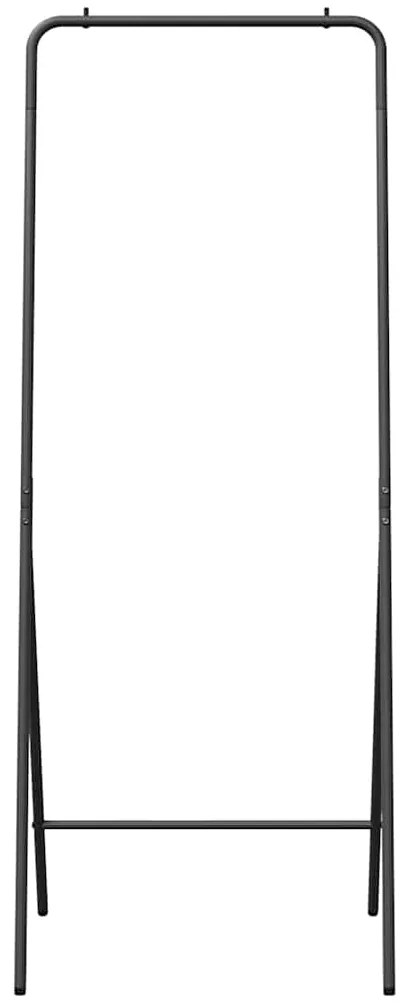Suporte de Roupa Preto Metal Padrão Colapsável Suporte de Roupa