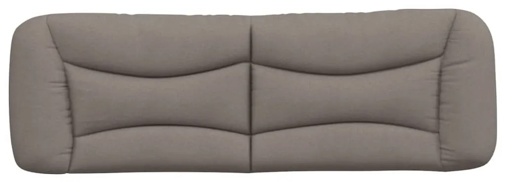 Almofadão de cabeceira 160 cm tecido cinzento-acastanhado