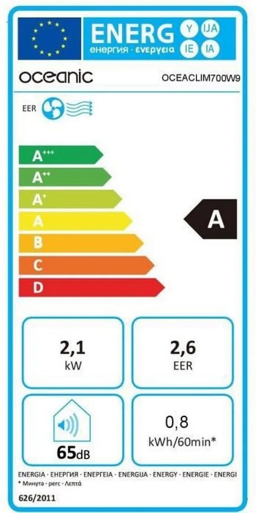 Ar Condicionado Portátil Oceanic 7000 BTU Branco A 2100 W