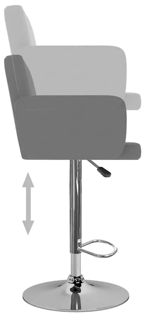 Bancos de bar 2 pcs couro artificial cinzento