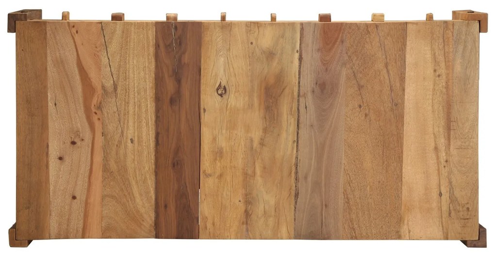 Mesa de Café 110x55x35 cm Madeira Sólida Recuperada