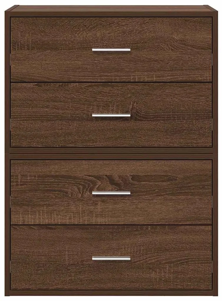 Armários c/ 2 gavetas 2 pcs 60x31x40cm derivados madeira