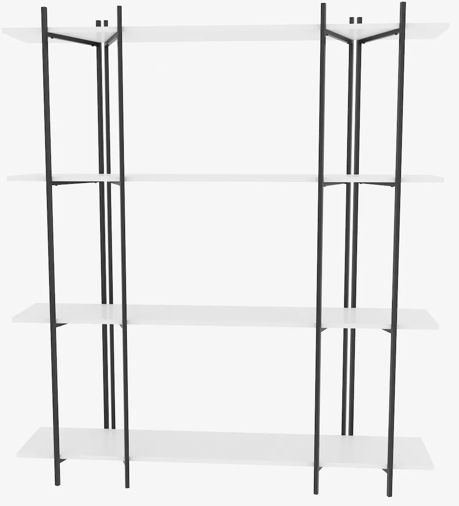 Estante Moss – Branco e Preto – 160x180x29,6 cm