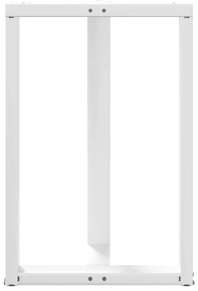 Pés de mesa de bar em forma de T, 2 peças, branco, 60x35x(90-91) cm, a