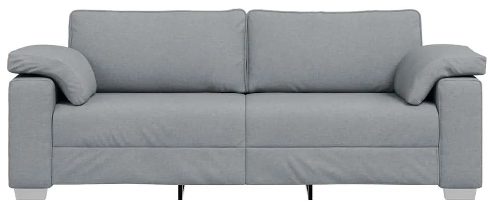 Sofá de 3 lugares cinza claro, 178 cm de tecido