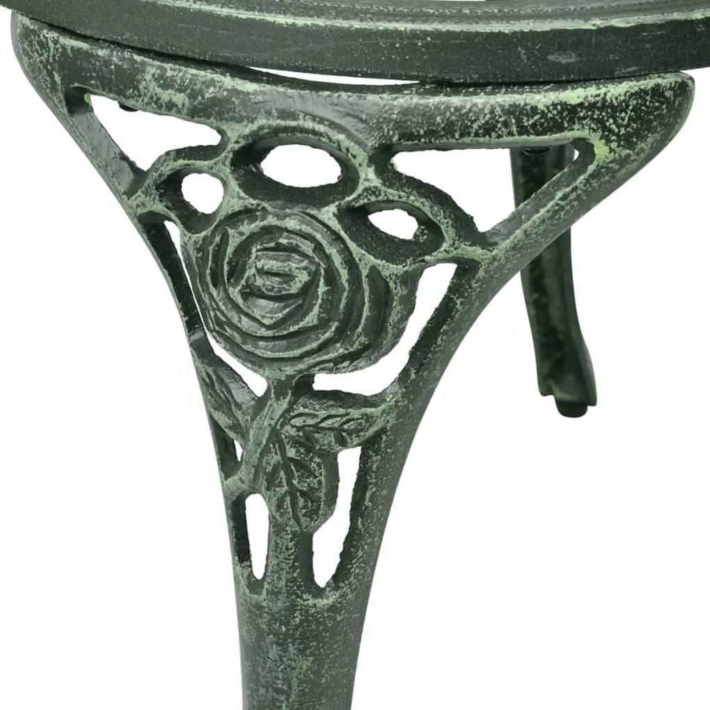 3 pcs conjunto bistrô alumínio fundido verde