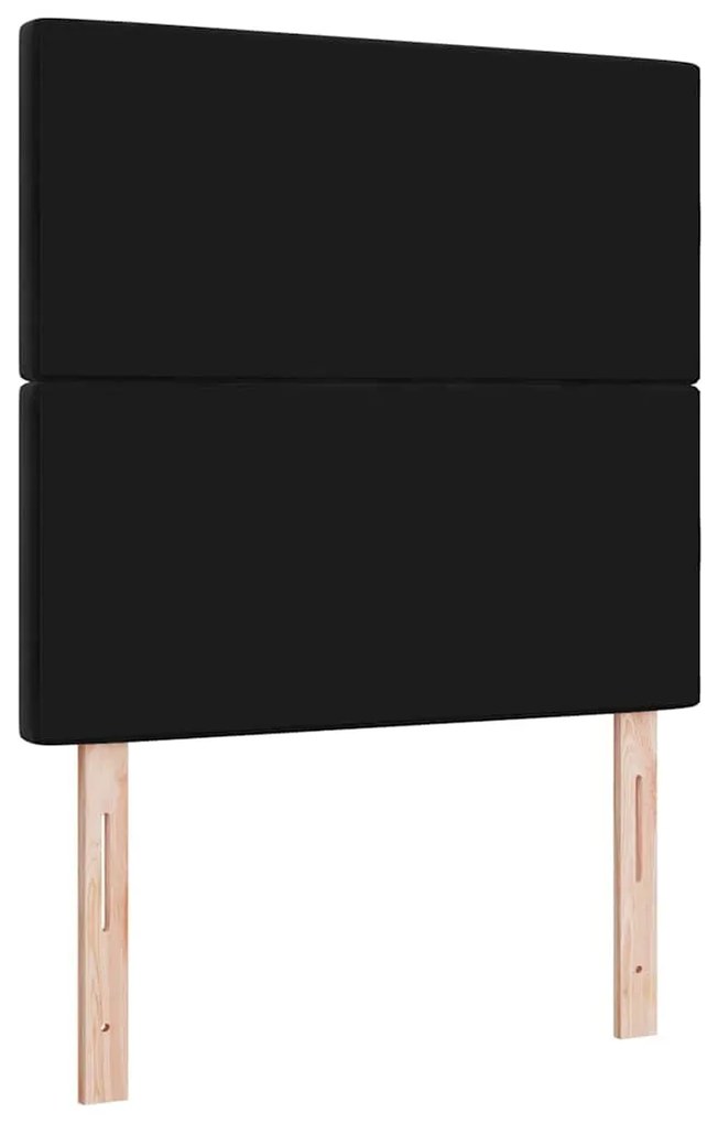 Cabeceira LED em veludo preto, 90 cm