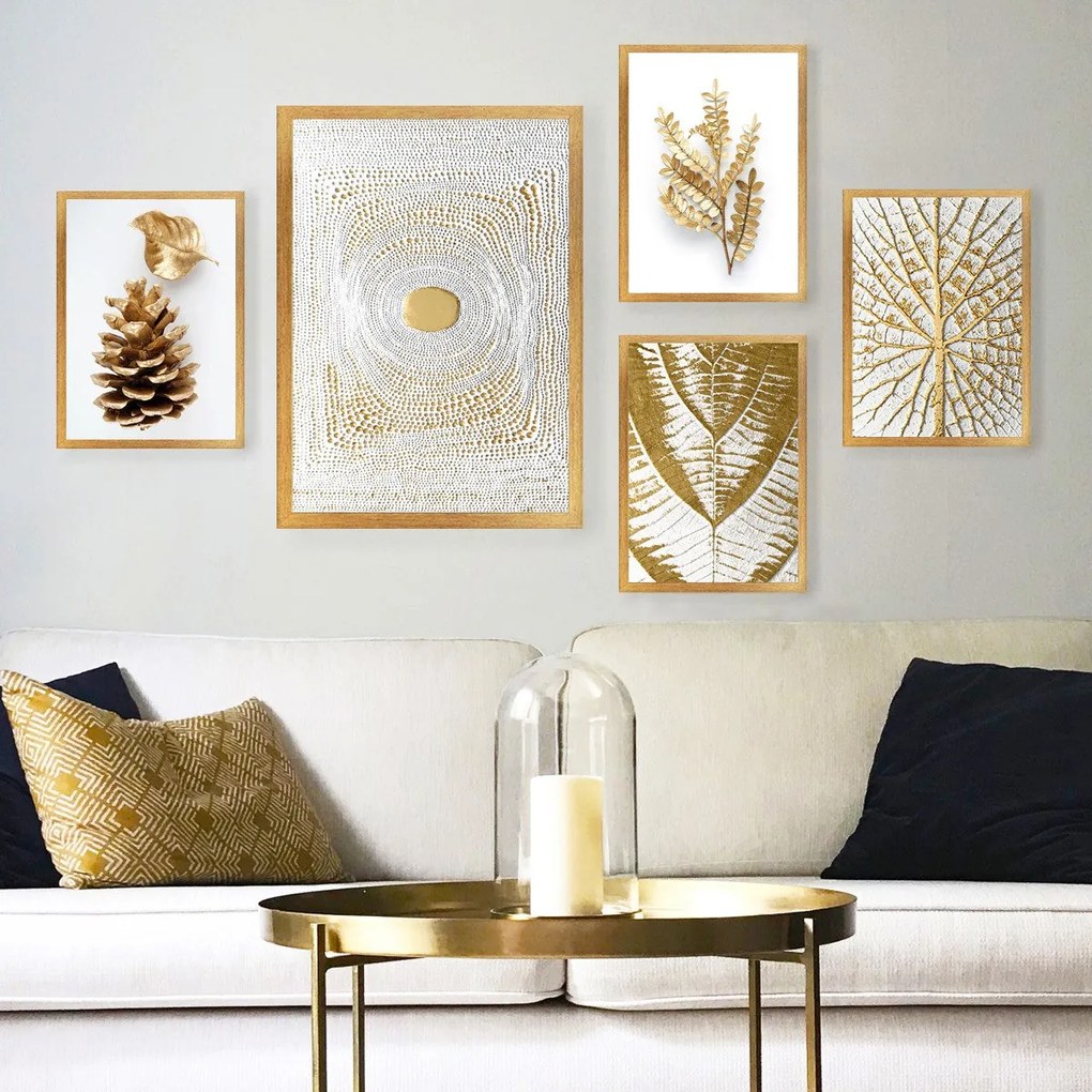 Pintura Decorativa em MDF com Moldura SET_130 – Multicolor – 24 x 29 c