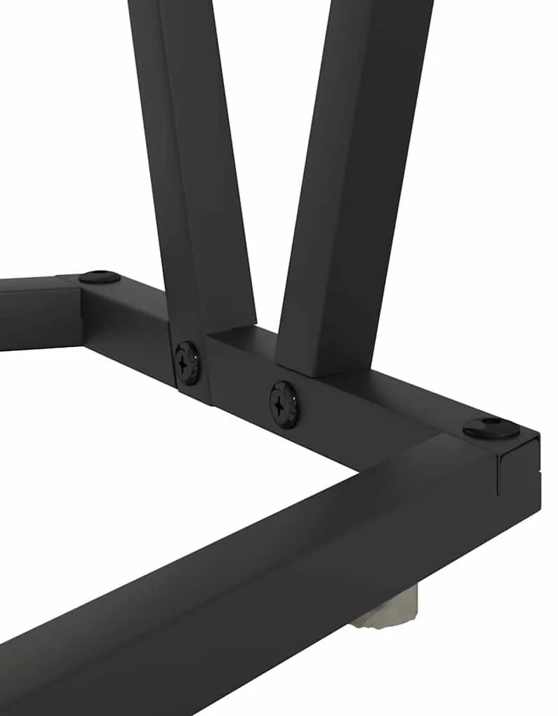 Mesa de Centro em Carvalho Defumado 80x40x40,5 cm em Madeira e Metal