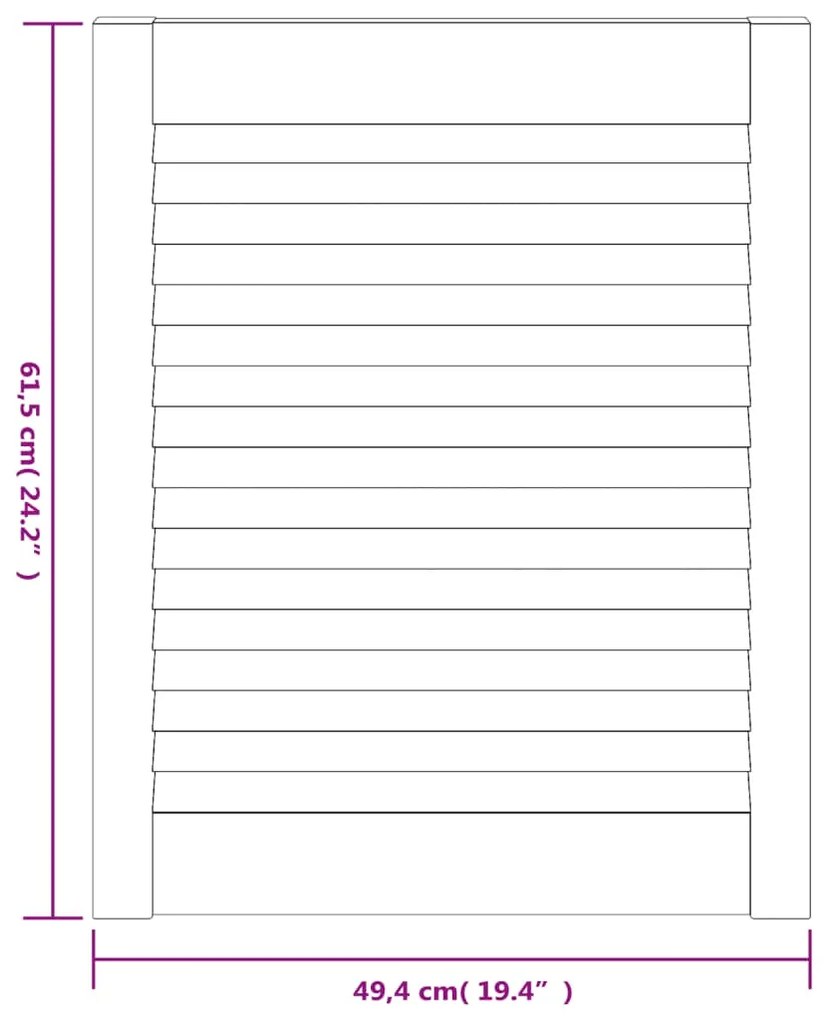 Portas de armário 4 pcs design de persiana pinho maciço branco