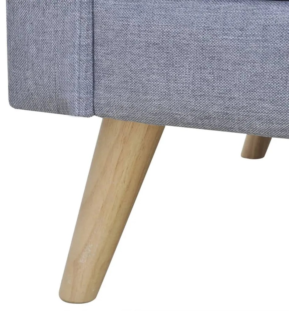 Conjunto de sofás de 2 lugares e 3 lugares tecido cinza claro