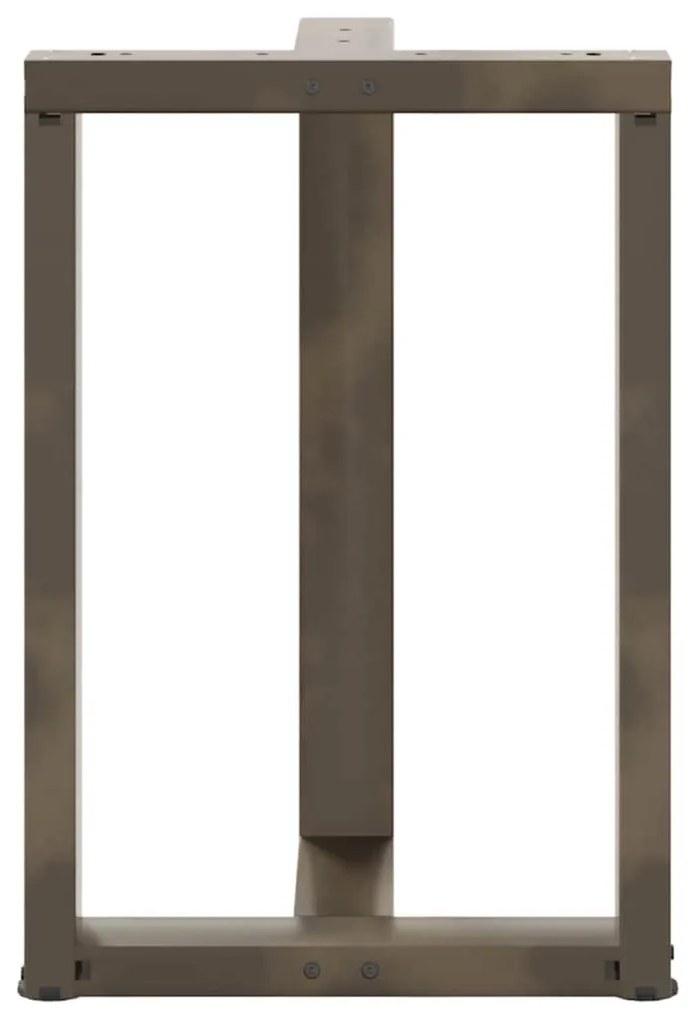 Pés de mesa de jantar em forma de T, 2 peças, preto, 50x35x(72-73) cm,