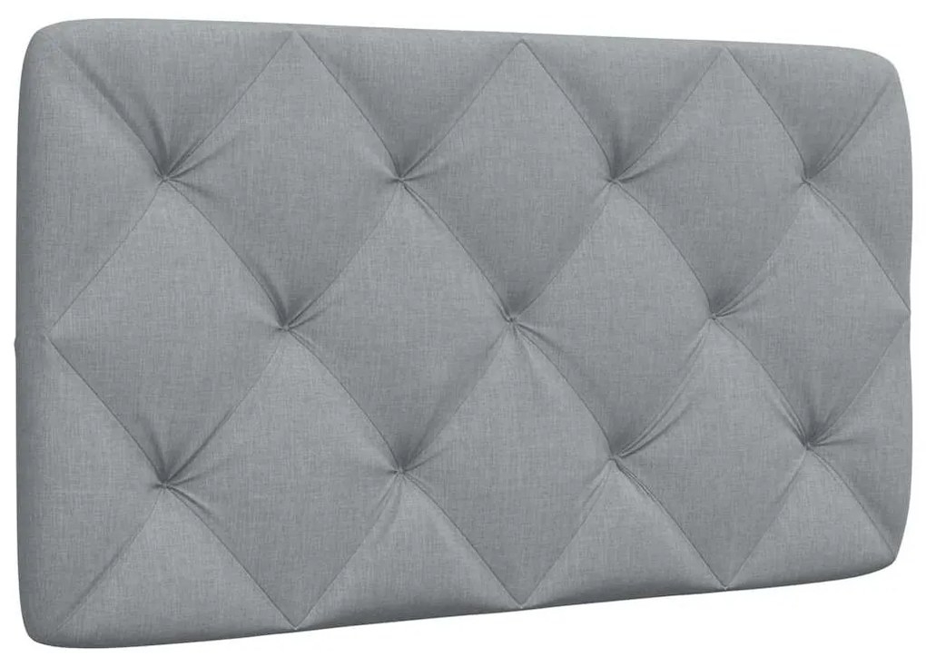 Almofadão de cabeceira 90 cm tecido cinzento-claro