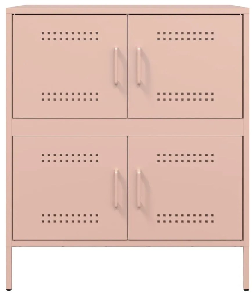 Aparador 68x39x79 cm aço rosa