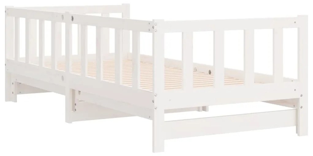 Sofá-cama de puxar 2x(90x200) cm pinho maciço branco