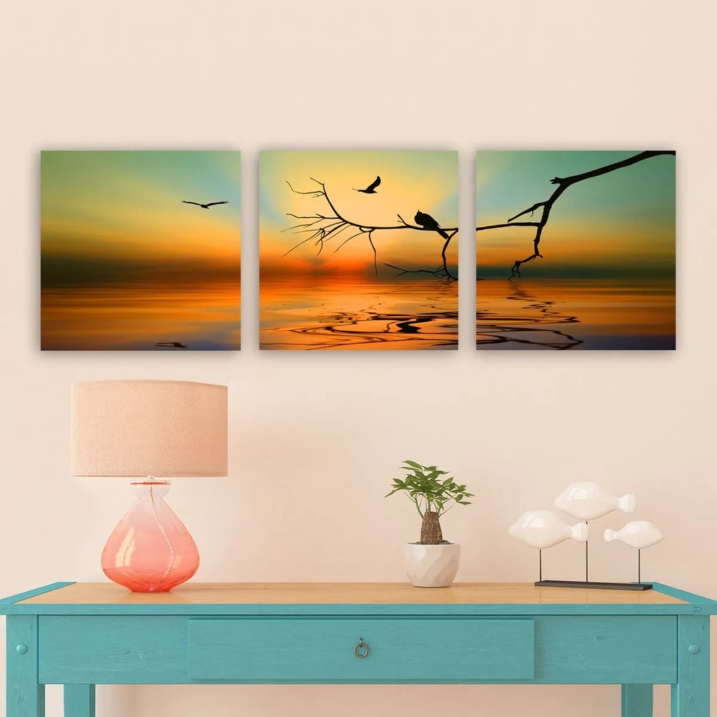 Pintura Decorativa em Tela P291795 – Multicolor – 30 x 90 cm