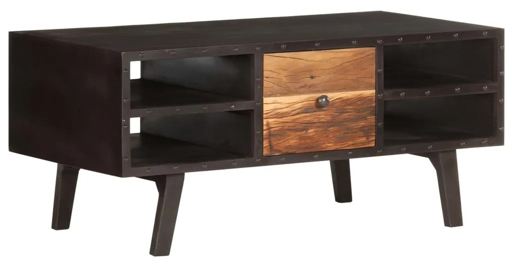 vidaXL Mesa de centro 100x50x45 cm madeira recuperada maciça