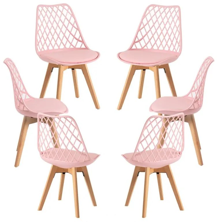 Pack 6 Cadeiras Mima - Rosa