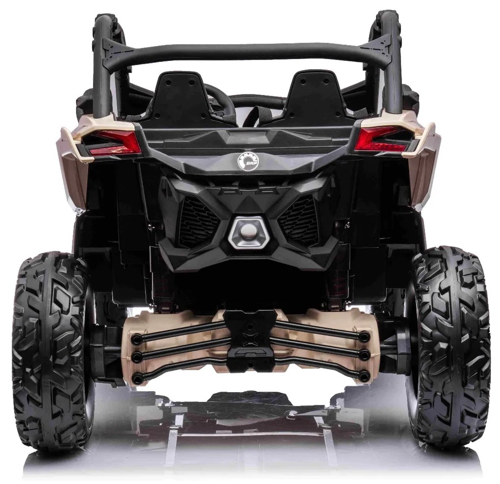 Carro elétrico para Crianças 4x4 Can-am Maverick, 2 lugares, suspensão dianteira e traseira, controle remoto 2,4 Ghz, bateria portátil, 4 motores de 3